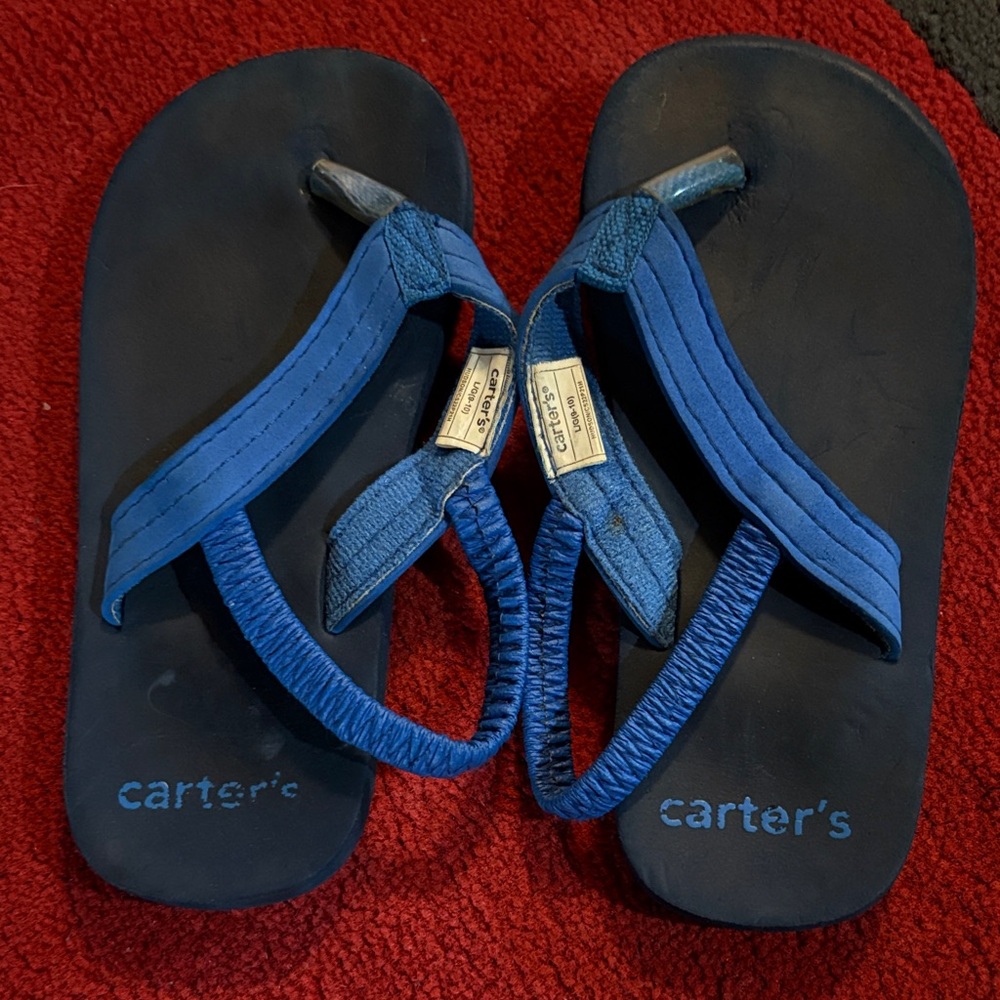 Carter's Navy Kids Flip Flops